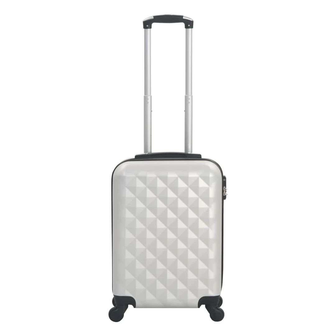Valiză cu carcasă rigidă, argintiu strălucitor, ABS - Indiferent dacă plecați într-o călătorie de afaceri sau în vacanță, această valiză cu carcasă rigidă, cu aspect atrăgător, vă asigură spațiu suficient...