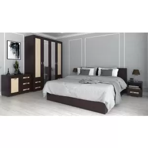 DORMITOR PALERMO WENGE+MESTEACAN - Avem pentru tine mobilier dormitor dulap 160x53x204cm, pat 160x200cm, culoare wenge+mesteacan. Mobila dormitor de calitate la preturi avantajoase.