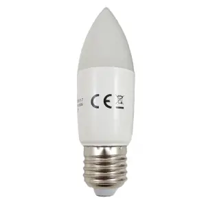 Bec Led Lumanare E27, model C37, 9W=80W, 2700K, lumina calda - 