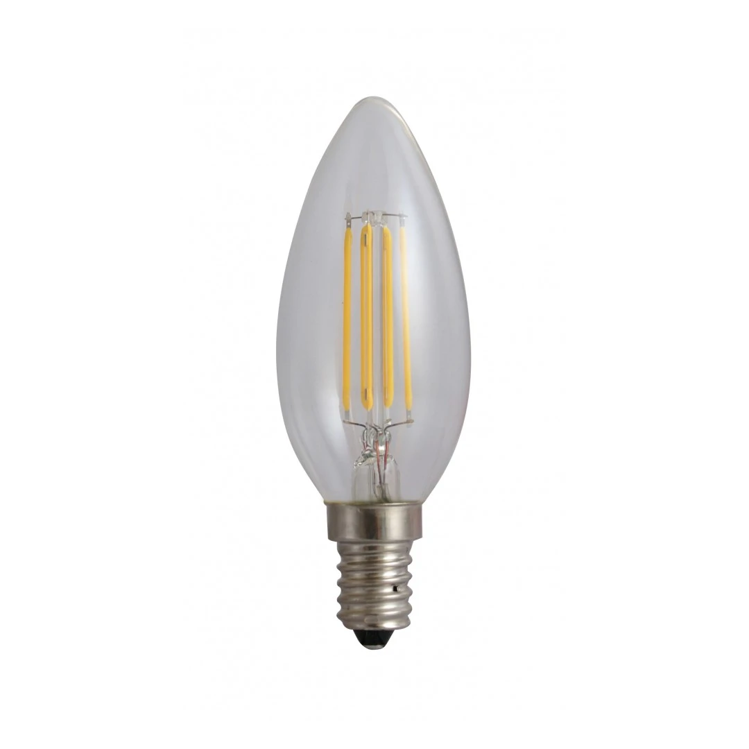 Bec Filament Lumanare E14, 4W=45W, 6500K, lumina rece, 480Lm - 