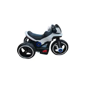 Motocicleta electrica pentru copii 3-7 ani cu doua motoare, alb - 