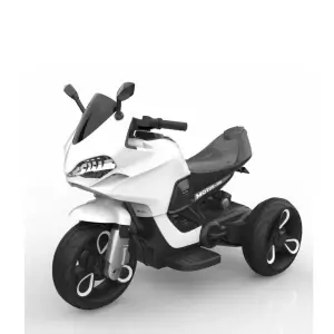 Motocicleta electrica copii ,cu autonomie de 15 ore, 2-4 ani, CWT, alb - 