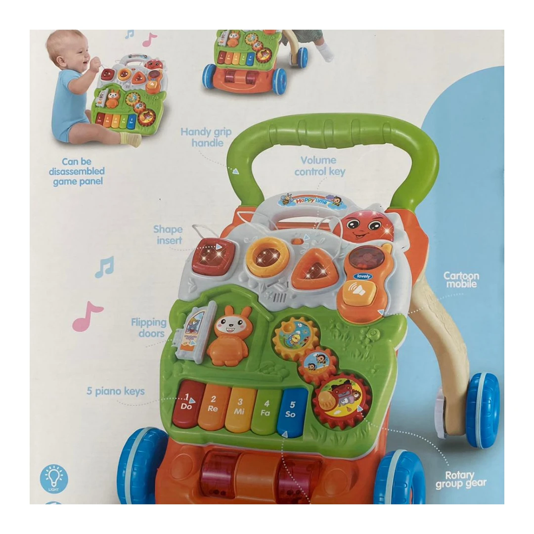 Antemergator pentru bebe cu jucarii detasabile activitati si pian,P4 - 