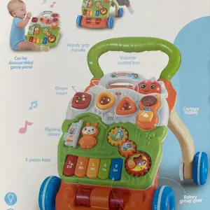Antemergator pentru bebe cu jucarii detasabile activitati si pian,P4 - 