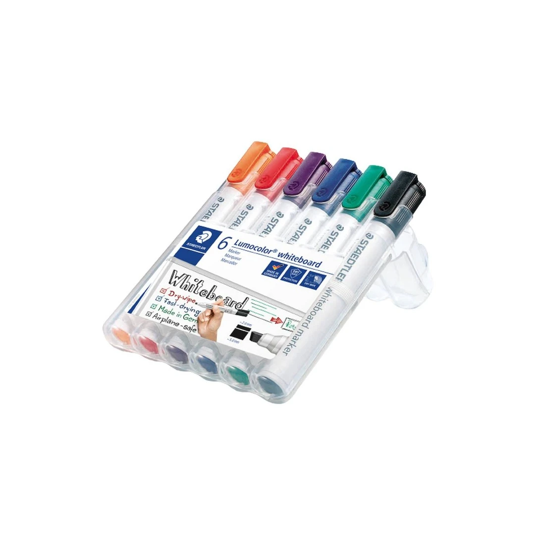 Set 6 markere whiteboard Lumocolor culori asortate 351-WP6 - 