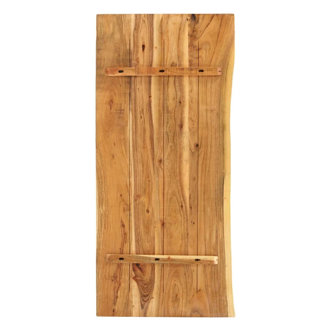Blat lavoar de baie, 140x52x2,5 cm, lemn masiv de acacia - Acest blat de dulap de baie din lemn masiv este un mod accesibil de a adăuga un farmec rustic băii dvs. Blatul din lemn poate fi folosit pentru a vă r...