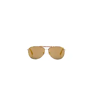 Ochelari de soare cu rama metalica tip Aviator, lentile polarizate, Unisex, Alejandro Sanz ACE 15138-portocaliu 47 mm - 