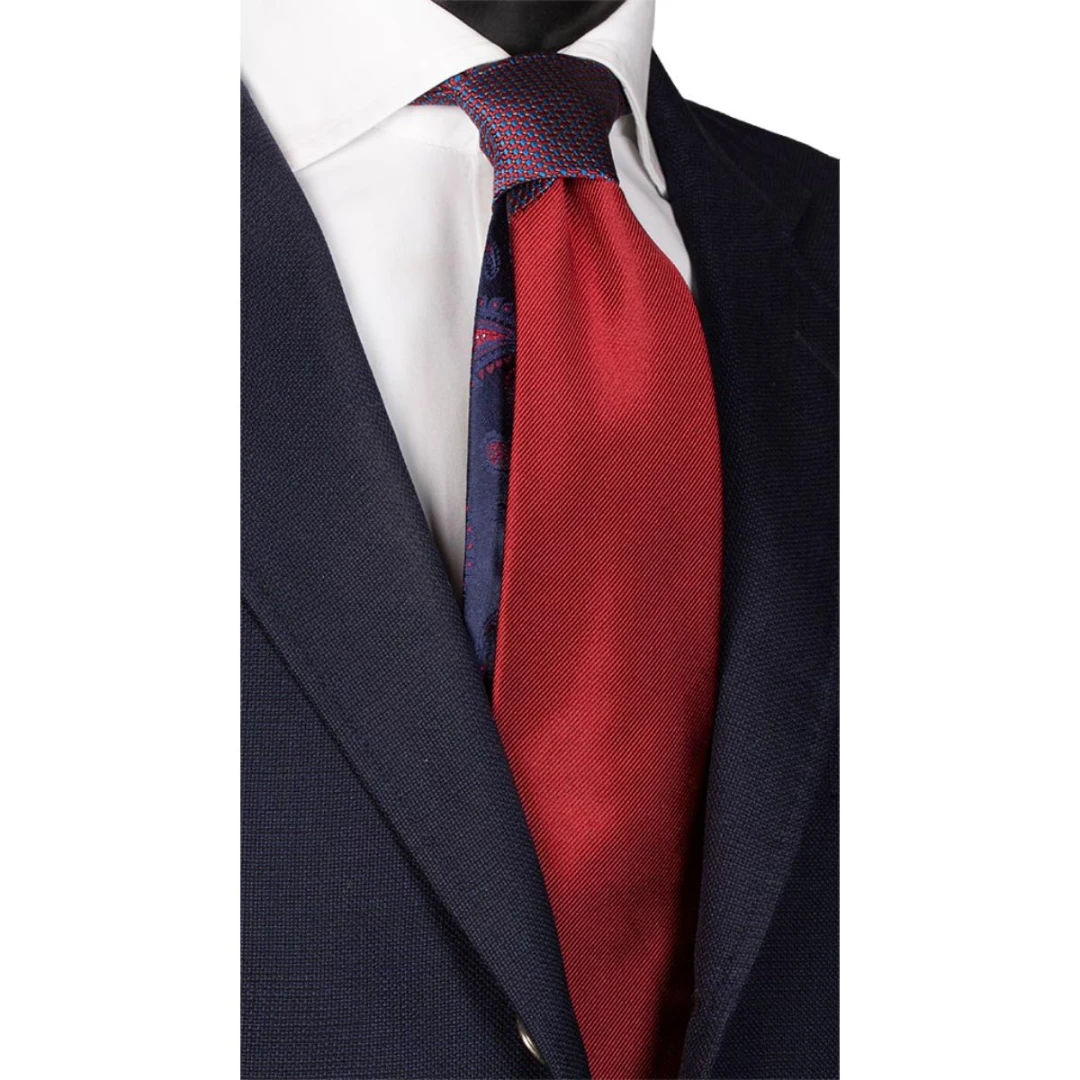 Cravată din mătase cu nod în contrast N1915 - model unicat - 
