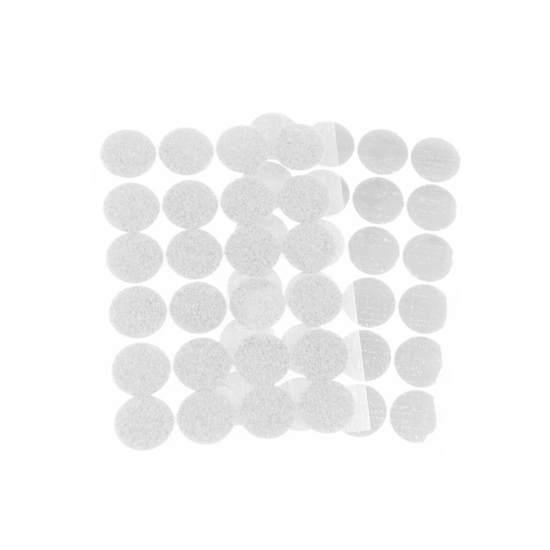 Set complet 24 buline arici autoadezive Crisalida, puf si scai, 25 mm, Alb - 