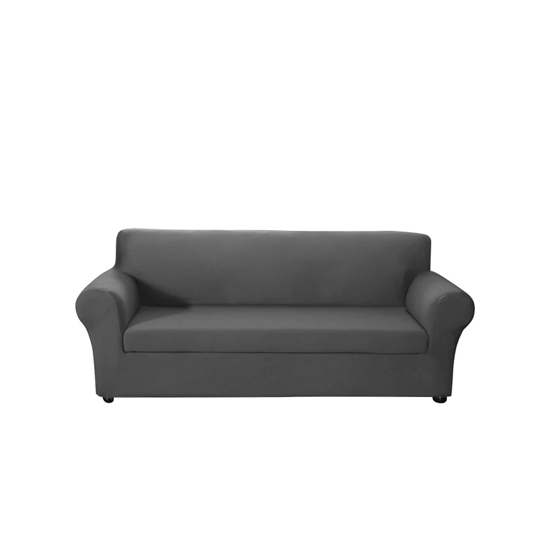 Husa pentru canapea cu 3 locuri din material elastic cu husa pentru perna, Gri - 