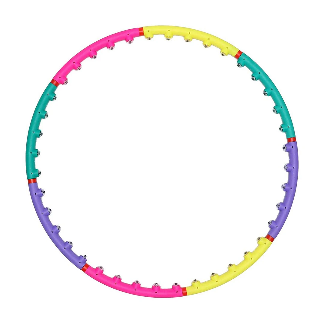 Cerc fitness multicolor cu diametru de 98 cm, cu bile magnetice - 