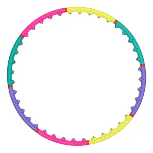 Cerc fitness multicolor cu diametru de 98 cm, cu bile magnetice - 