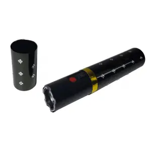 Mini electrosoc IdeallStore® in forma de ruj, Lipstick Trouble, cu lanterna, negru - 