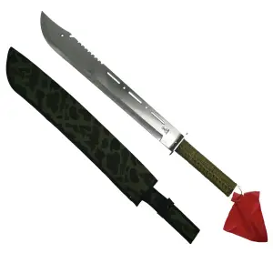 Sabie de vanatoare, Samurai Blade, maner textil, 67 cm, teaca cadou - 