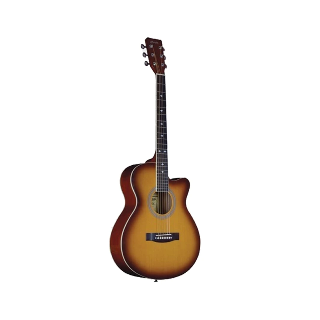 Chitara clasica din lemn IdeallStore®, True sound, 95 cm, portocaliu - 