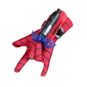 Manusa Spiderman pentru copii, cu ventuze, rosie, marime universala - 