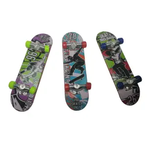 Set mini Skateboard, Fingerboard Extreme, 9.5 cm, negru - 