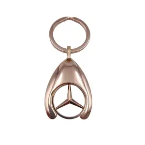 Breloc de chei IdeallStore, Gold Mercedes, 7.5 cm, metal, auriu - 
