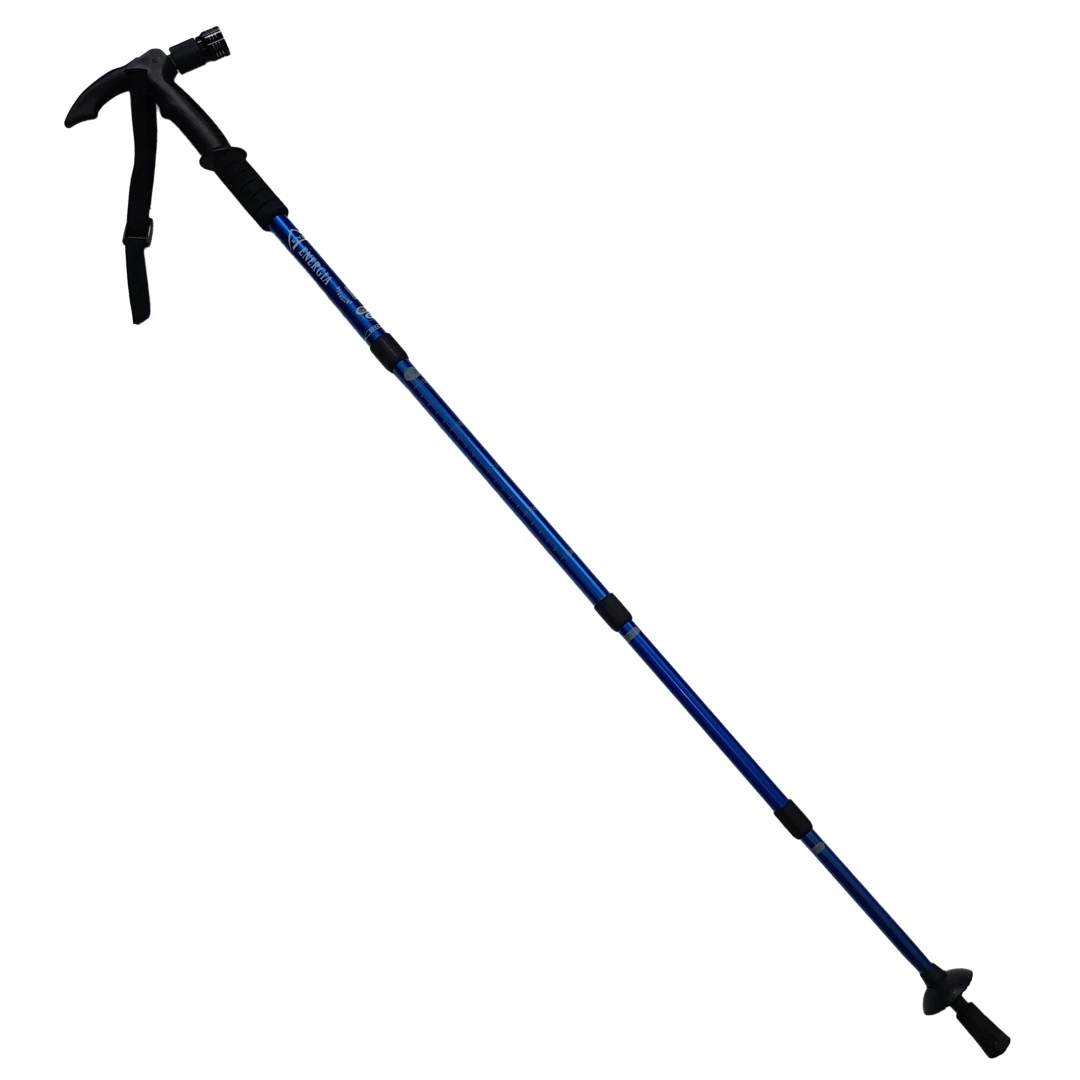 Baston trekking extensibil IdeallStore®, Ol Helper, aluminiu, lampa LED, 110 cm, albastru - 