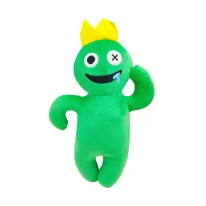 Jucarie de plus IdeallStore® Rainbow Friends Roblox, Green King, 30 cm, verde - 
