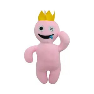 Jucarie de plus IdeallStore® Rainbow Friends Roblox, Pink King, 30 cm, roz - 