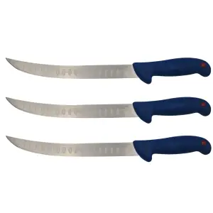 Set trei cutite de bucatar IdeallStore®, Chef's Knife, otel inoxidabil, 38 cm, albastru - Set trei cutite de bucatar IdeallStore®, Chef's Knife, otel inoxidabil, 38 cm, albastru