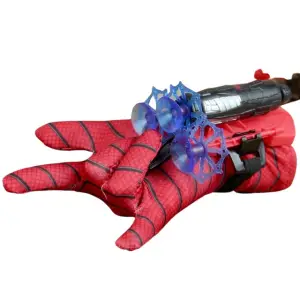 Manusa Spiderman pentru copii IdeallStore®, cu trei ventuze, rosie, marime universala - 