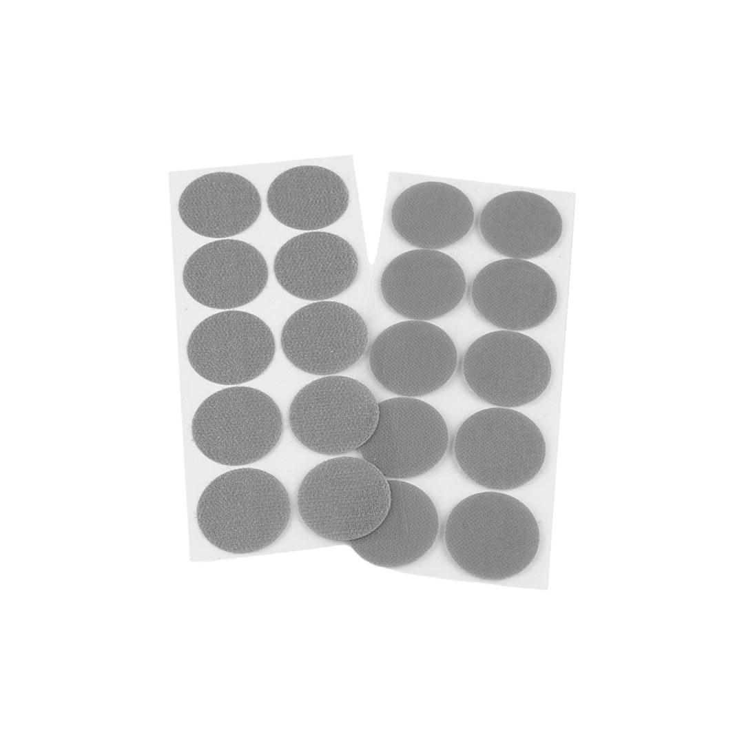 Set complet 10 buline arici autoadezive Crisalida, puf si scai, 35 mm, Gri - 
