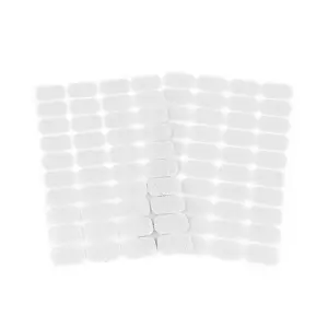 Set complet 40 dreptunghiuri arici autoadezive Crisalida, puf si scai, 15 x 25 mm, Alb - 