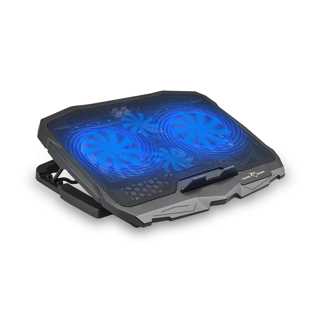 Gaming Notebook cooler White Shark CP-25 ICE WARIOR - 4 Built- in fans (big fans: 125mm, small fans: 70mm) with blue LEDs; For all laptops with screen size up to 17,3, œ - 