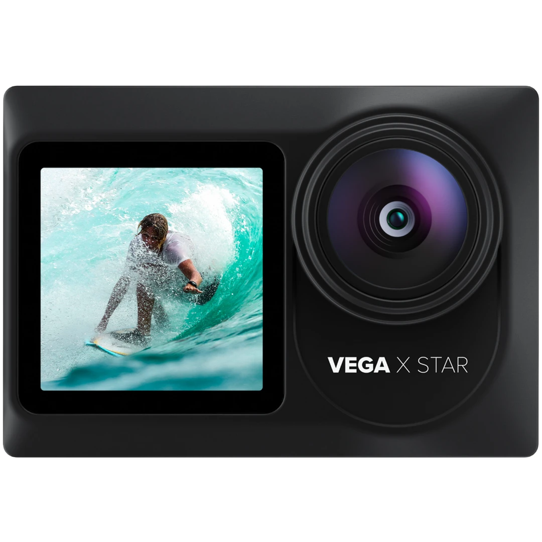 Camera video sport Niceboy VEGA X Star, WiFi, Display LCD 2" + 1.4", 20Mpx, 170 grade, 4K@30fps, 2.7K@30fps, Full HD@120fps, MicroSD, Slow-Motion, Spectrum HQ, timer, time lapse, negru - 