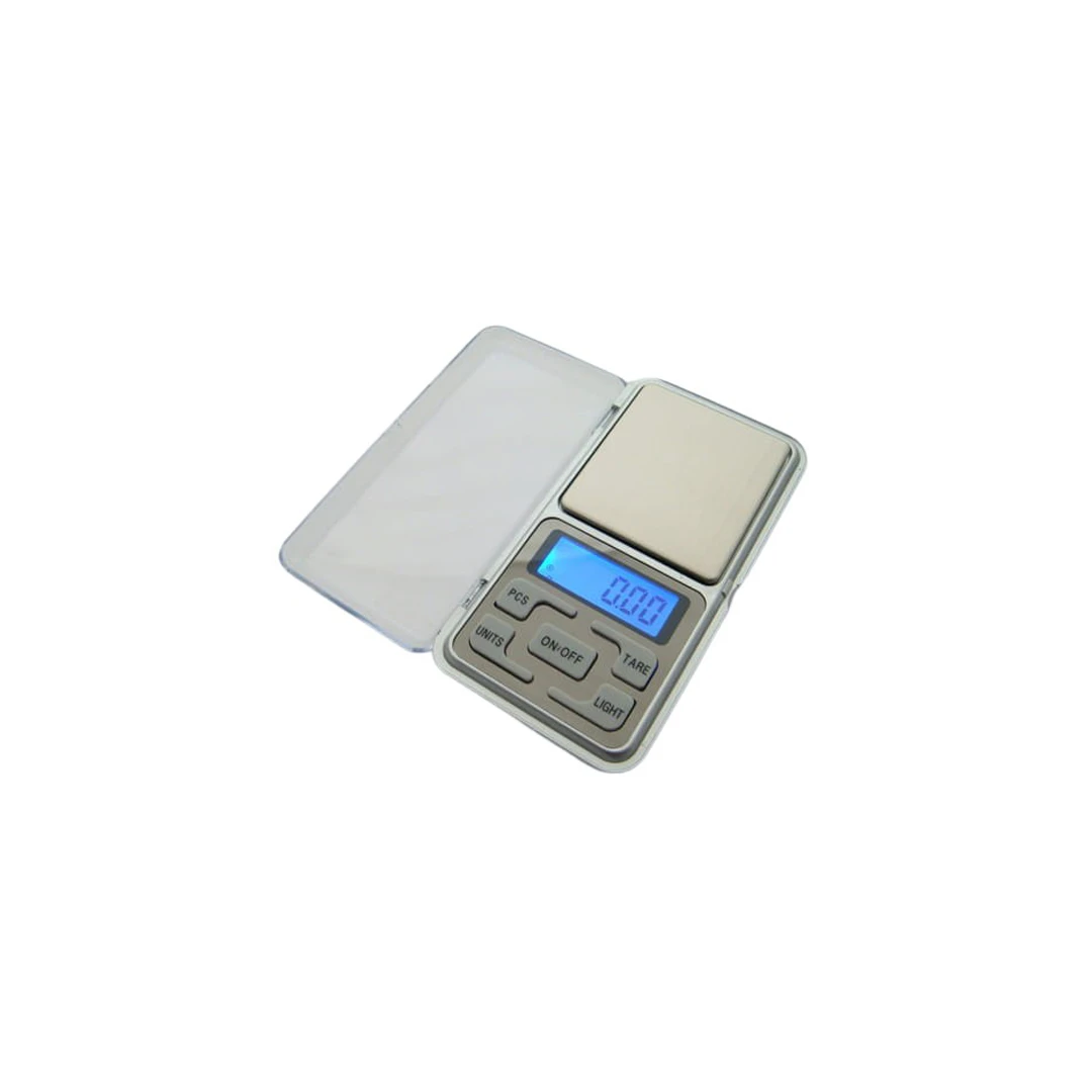 Cantar digital de buzunar IdeallStore®, True Weight, afisaj LCD, protectie plastic, 12 cm, 200g maxim, argintiu - 