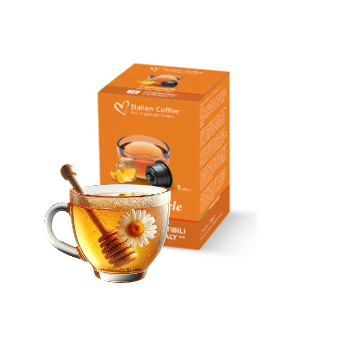Ceai de Musetel cu Miere, 72 capsule compatibile Cafissimo/Caffitaly/Beanz, Italian Coffee - 