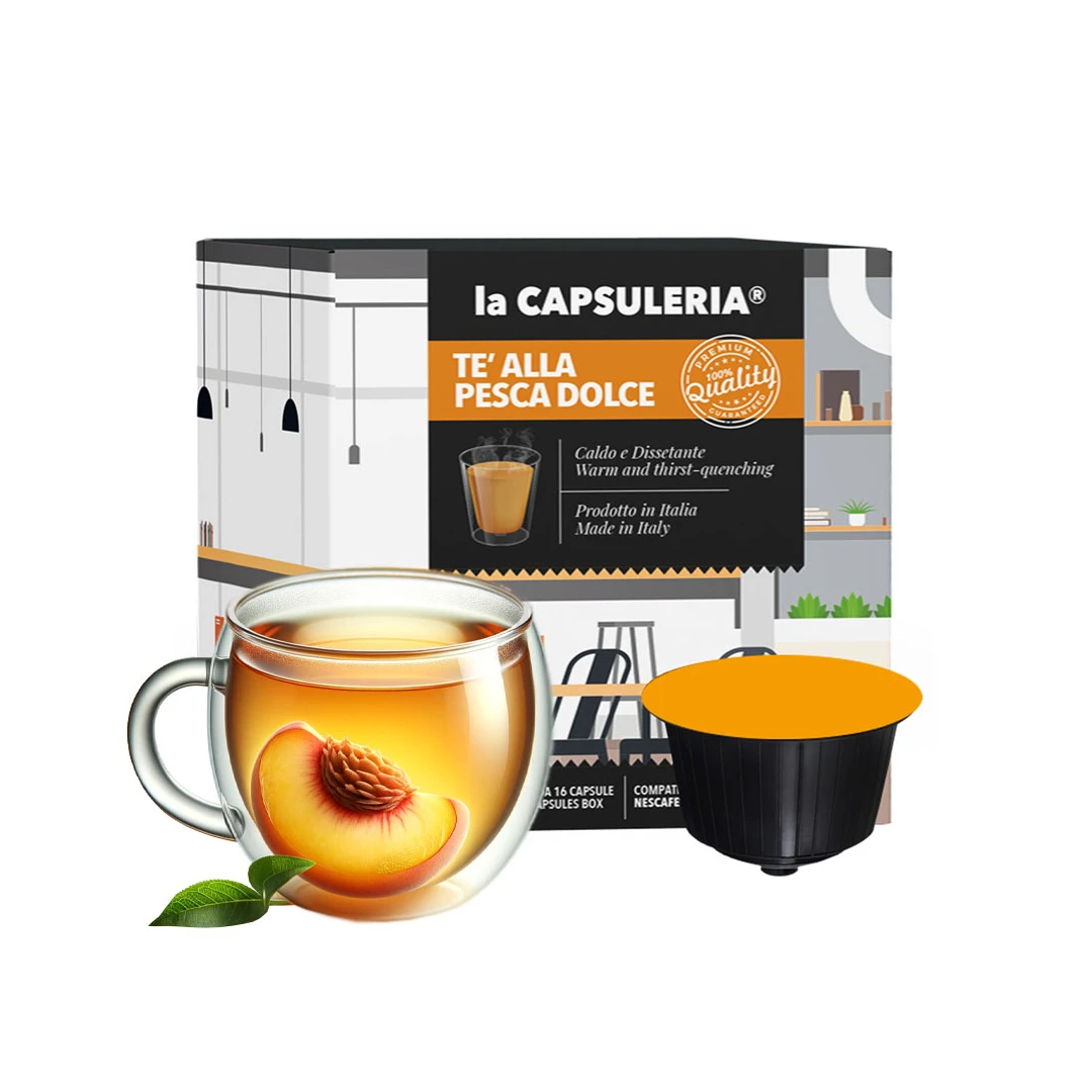 Ceai de Piersici, 96 capsule compatibile Dolce Gusto, La Capsuleria - 