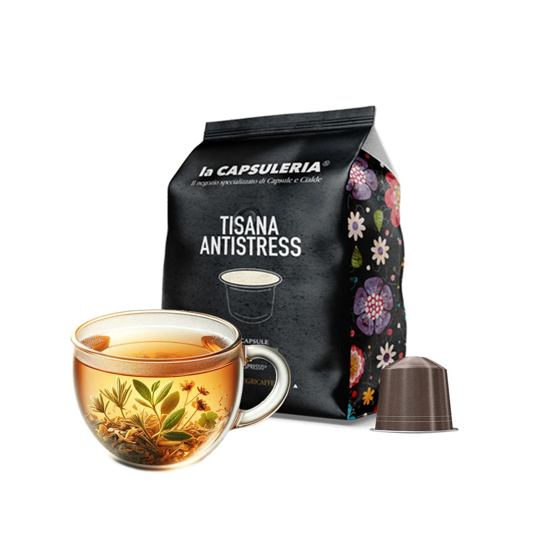 Ceai de Plante Antistres, 100 capsule compatibile Nespresso, La Capsuleria - 