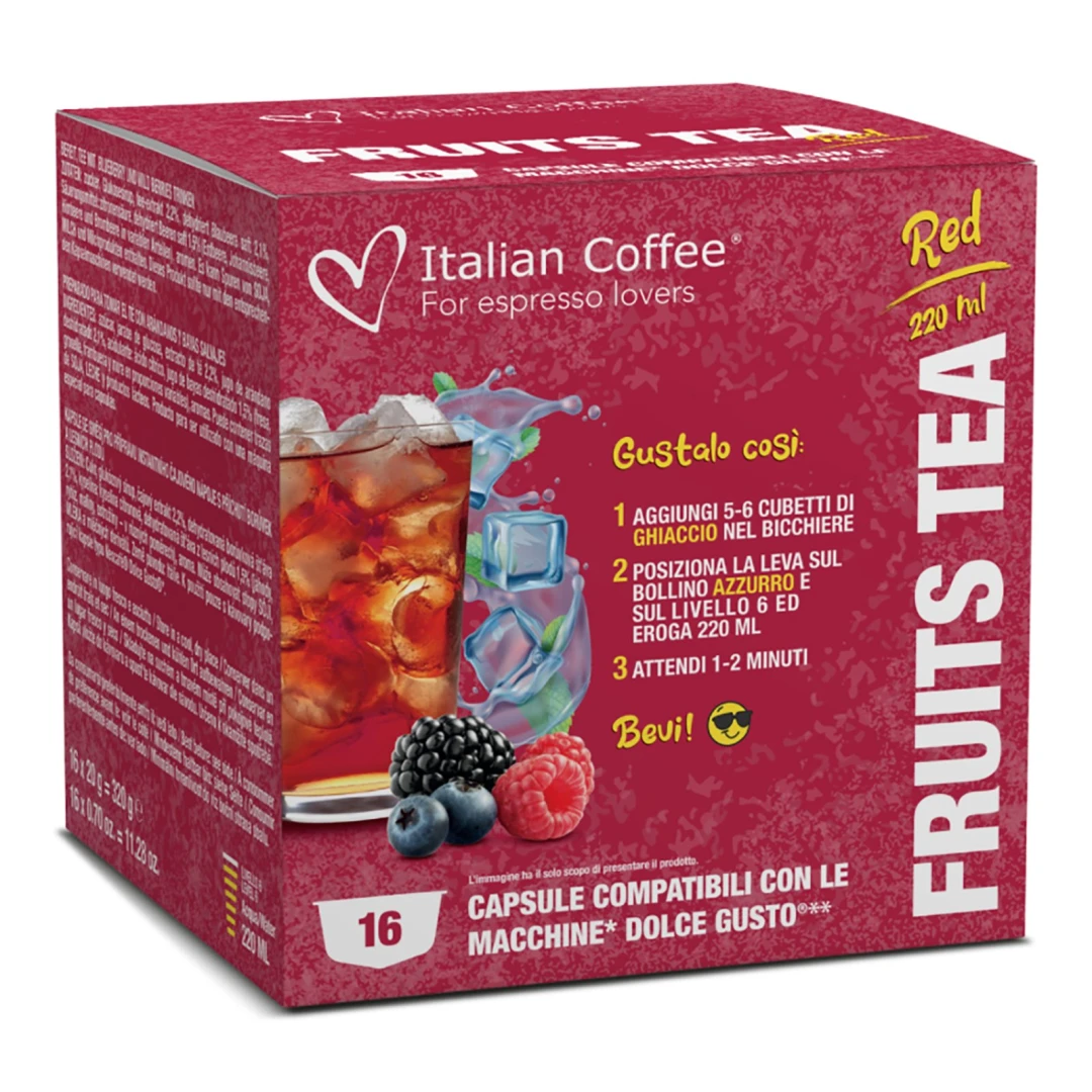 Ceai de fructe de padure, 16 capsule compatibile Dolce Gusto, Italian Coffee - 