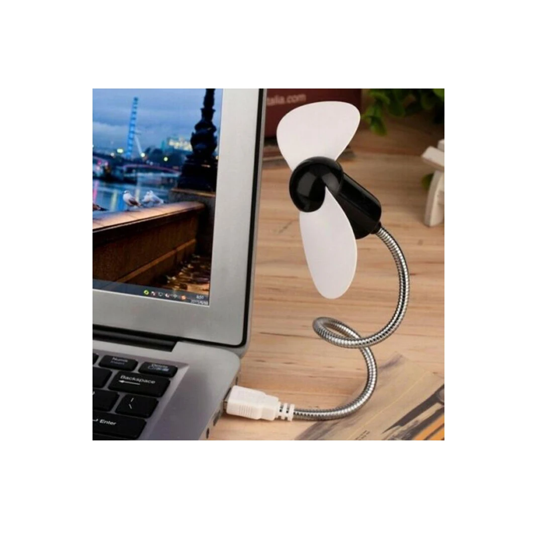 Mini Ventilator cu Alimentare USB si Brat Metalic Reglabil pentru Laptop sau PC 31 cm x 11,5 cm - 