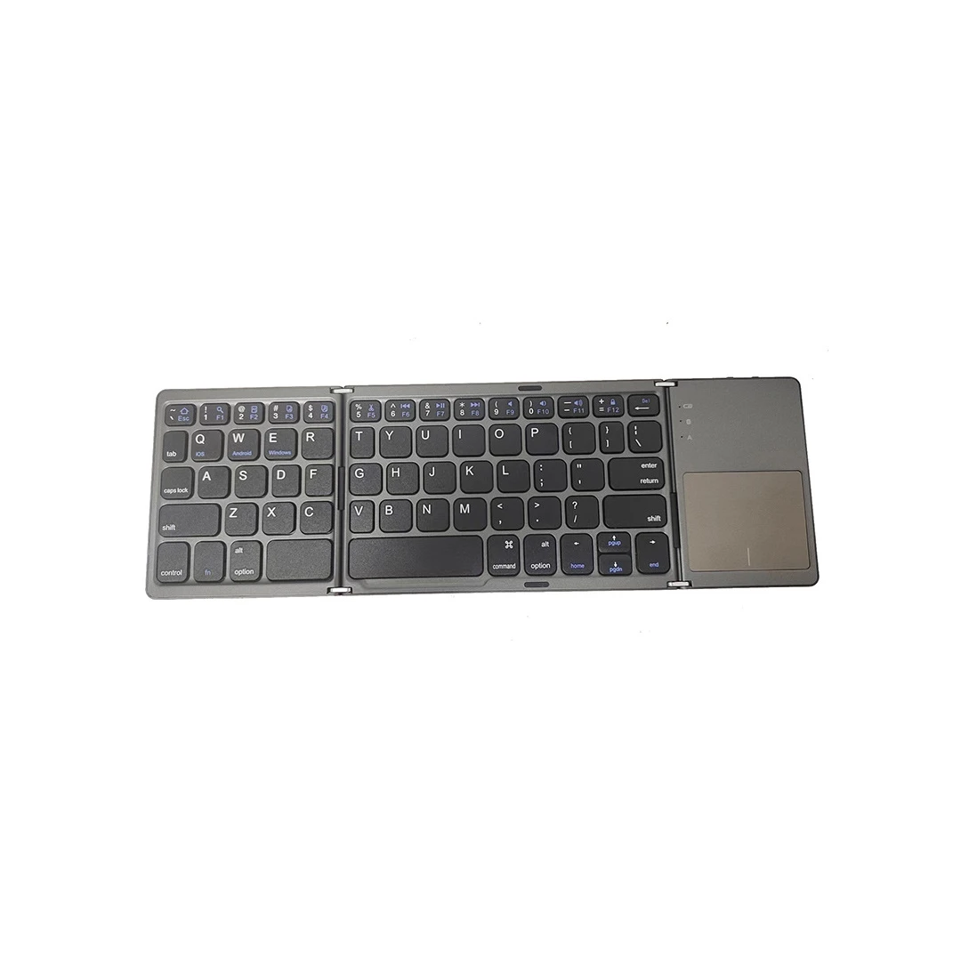 Tastatura pliabila ultra-subtire BRAGUS®, touchpad incorporat cu 2 click-uri, wireless si compatibila cu Android, iOS, Smart TV, negru - 