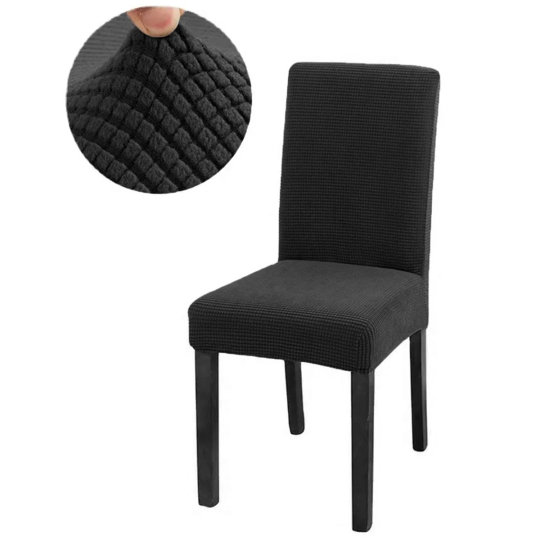 Husa universala pentru scaune clasice, model CATIFEA, culoare NEGRU - 