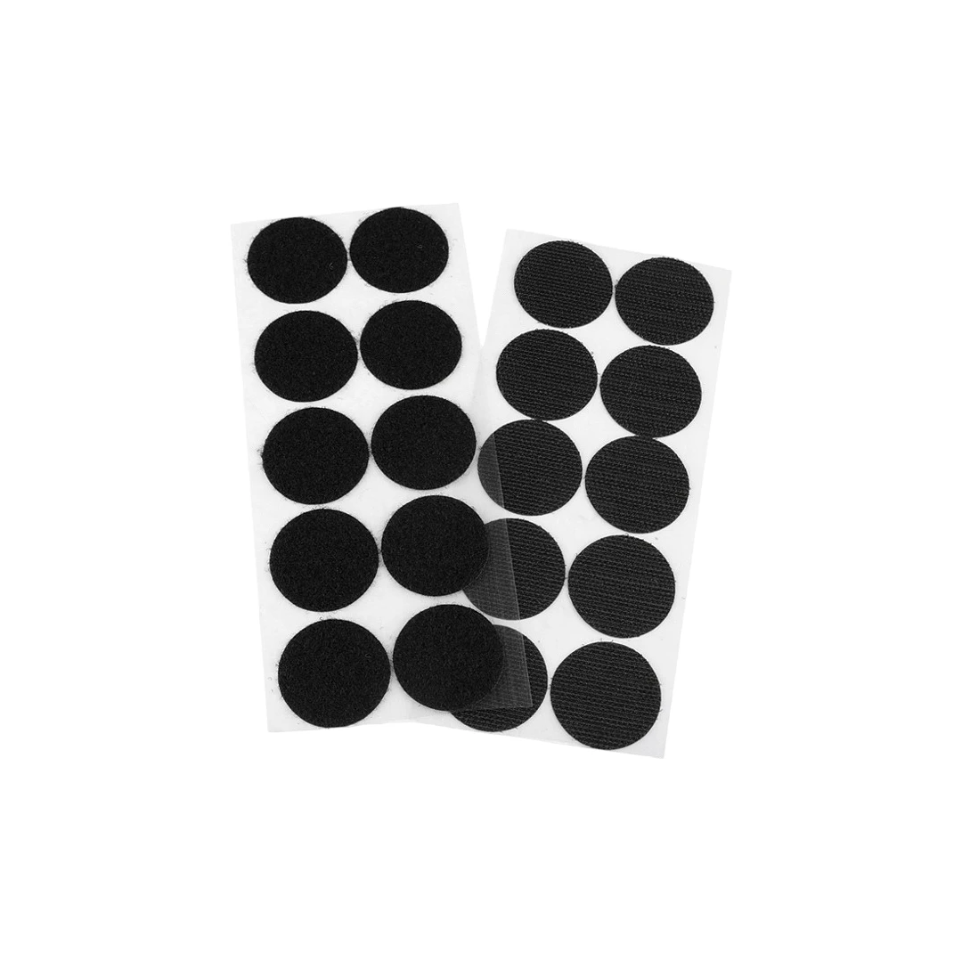 Set complet 10 buline arici autoadezive Crisalida, puf si scai, 35 mm, Negru - 