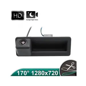 Camera marsarier HD, unghi 170 grade, cu StarLight Night Vision pentru E39, E60, E90, E70 pe manerul de portbagaj - FA936 - 