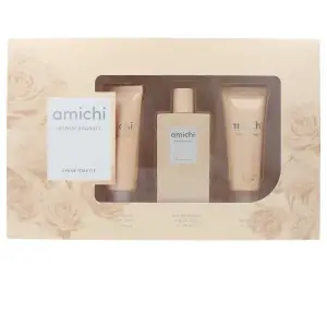 Set Amichi Intense Bouquet, Apa de toaleta 75 ml + lotiune de corp 75 ml + gel de dus 75 ml - 