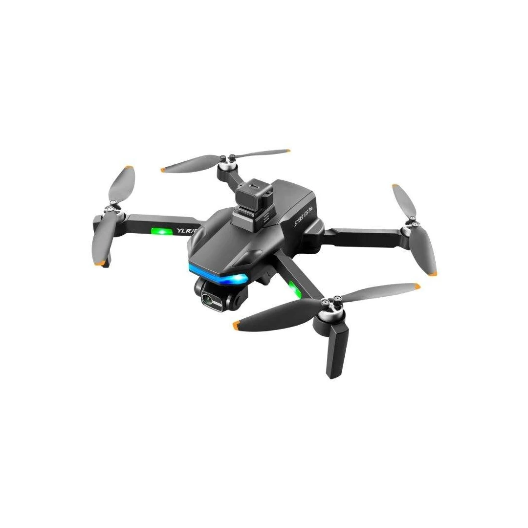 Drona profesionala YLR/C S135 EIS Pro, distanta zbor 5 km, senzor evitare obstacole, Camera Duala 8K, 2 acumulatori, Negru - 