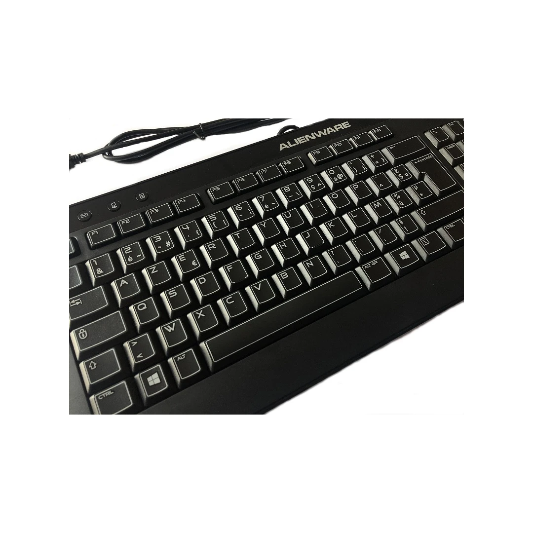 Tastatura ALIENWARE, layout: elvetiana, Multimedia, USB, Negru - 