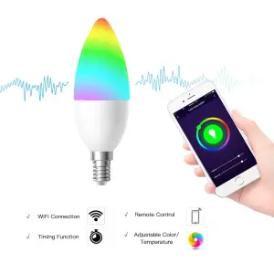 Bec LED Smart WiFi Woox R5076 E14 4.5W Color - 