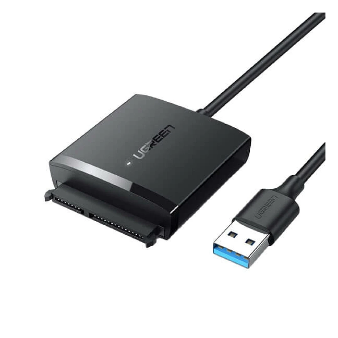 Cablu Adaptor CM257 60561, USB 3.0 la SATA Ugreen, pentru HDD/SSD 2.5/3.5 inch, Negru - 