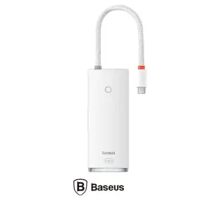 DOCKING Station Baseus Lite, conectare PC USB Type-C, USB 3.0 x2, USB Type C x 1, HDMI x 1/4K/30Hz, card reader SD/microSD, alb"WKQX050002" - 