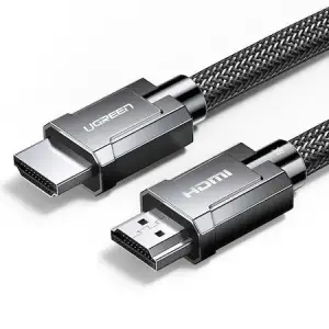 CABLU video Ugreen, "HD135" HDMI (T) la HDMI (T), rezolutie maxima 8 la 60 Hz, conectori argintat, 5m, braided, negru "50562" - 