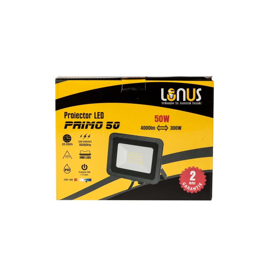 PROIECTOR LED 50W LUNUS PRIMO-50(LR)+(TV.0.75lei/buc) - 