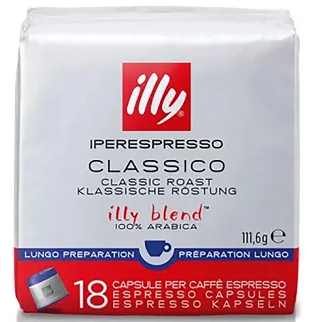 Cafea Illy Classico Lungo, 18 capsule compatibile cu Illy Iperespresso Original - 